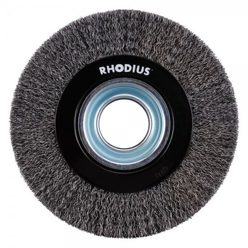 Escova circular - SRBWST - RHODIUS - de limpeza / de rebarbagem / de polimento