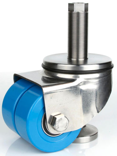 Rodízio de imobilização - 1600 Series - Atlas Casters - giratório / com placa de fixação / haste com rosca