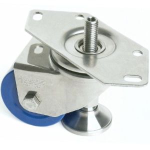 Rodízio de imobilização - 500 Series - Atlas Casters - giratório / com placa de fixação / haste com rosca