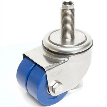 Rodízio de imobilização - 1000 Series - Atlas Casters - giratório / com placa de fixação / haste com rosca