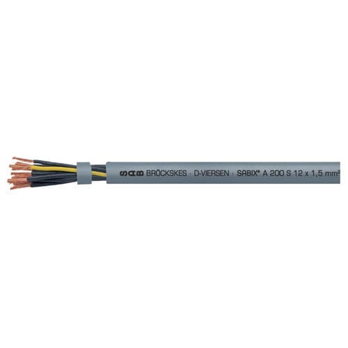Cabo elétrico sem halogênio - SABIX® A 200 FRNC - SAB BROECKSKES GMBH & Co. KG - de alimentação / isolado / retardante de chama