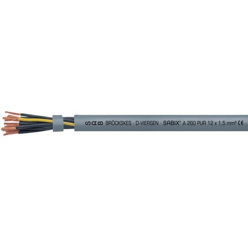 Cabo elétrico sem halogênio - SABIX® A 260 PUR - SAB BROECKSKES GMBH & Co. KG - de alimentação / DIN / isolado