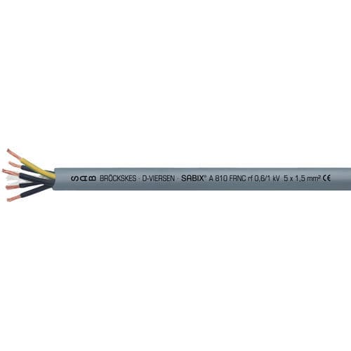 Cabo elétrico sem halogênio - SABIX® A 810 FRNC - SAB BROECKSKES GMBH & Co. KG - de alimentação / isolado / retardante de chama