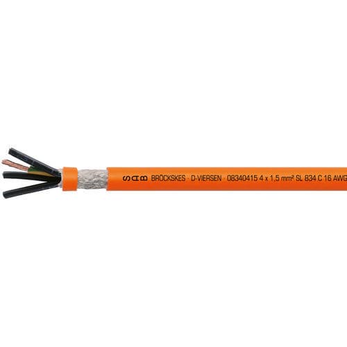 Cabo elétrico para servomotor - SL 834 C - SAB BROECKSKES GMBH & Co. KG - de alimentação / isolado / retardante de chama