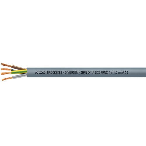 Cabo elétrico sem halogênio - SABIX® A 205 FRNC - SAB BROECKSKES GMBH & Co. KG - de alimentação / isolado / retardante de chama