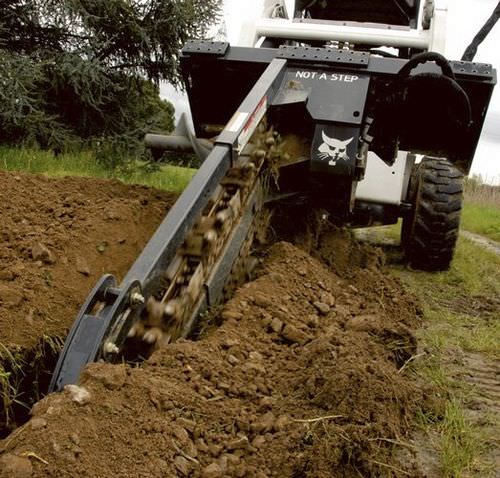 Valetadeira de corrente - BOBCAT - de rodas / para minicarregadeira