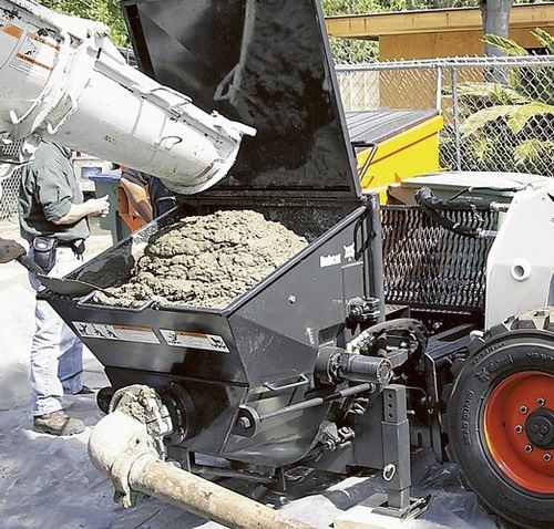 Bomba de concreto para carregadeira - BOBCAT - para obras