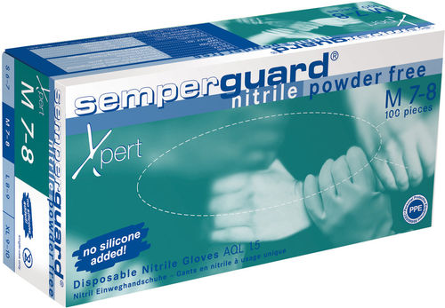 Luva para sala limpa - Semperguard® Nitrile Xpert - Sempermed - de proteção química / em nitrilo / em látex
