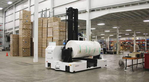 AGV de movimentação - DEMATIC - de transferência / de transporte / para rolos de papel