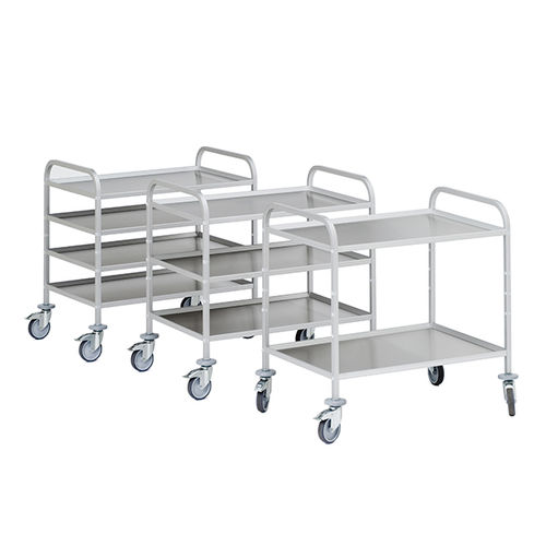 Carrinho de transporte - G®-SERV E 95 series - Gmöhling Transportgeräte GmbH - em aço inoxidável / 3 níveis / multiuso