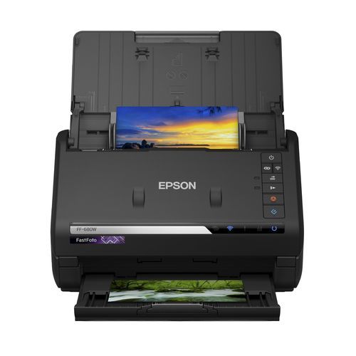 Digitalizador de documentos de alta velocidade - FastFoto FF-680W - EPSON Europe - em cores / sem fio / fixo