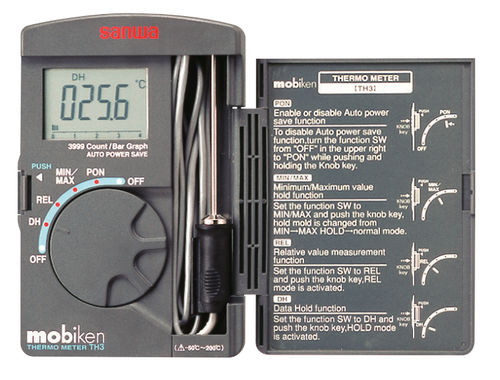 Termômetro com sensor - TH3 - Sanwa Electric Instrument - digital / portátil / industrial