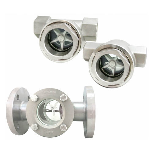 Visor de fluxo em aço inoxidável - FW  - Golden Mountain Enterprise - flangeado / com rosca