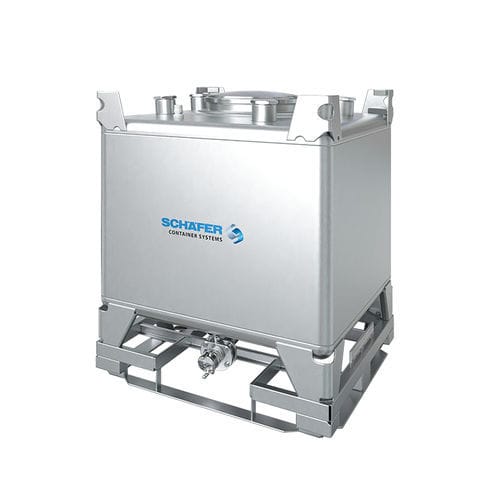 Contêiner IBC em aço inoxidável - Skid BTU series  - SCHÄFER Container Systems - para líquidos / de produto químico / para alimentos