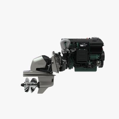 Motor a diesel - D4 series - Volvo Penta - de 4 cilindros / common-rail / para vidro