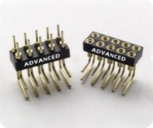 Conector placa-placa - Advanced Interconnections - de ângulo reto / macho / de placa eletrônica
