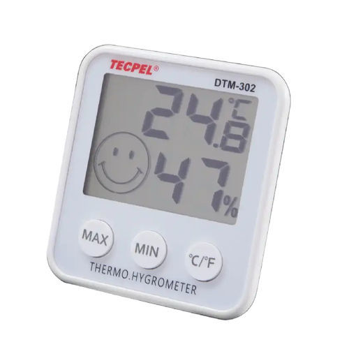 Termo-higrômetro digital - DTM-302 - Tecpel  Co., Ltd. - para instalação na parede / de temperatura / de umidade