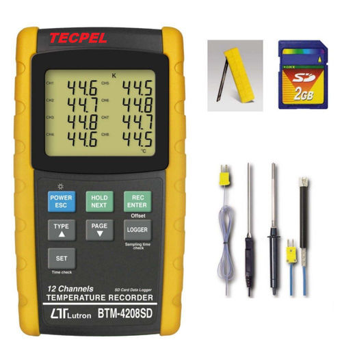 Registrador de dados de temperatura - BTM-4208SD - Tecpel  Co., Ltd. - USB / RS-232 / com display LCD
