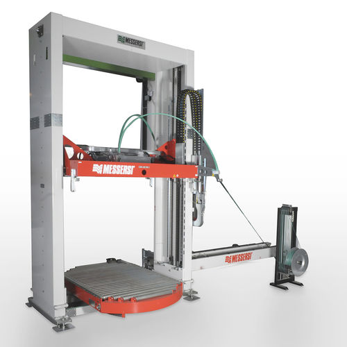 Máquina de arquear automática - PR90 - MESSERSI' PACKAGING - para garrafas de vidro / para fitas em polipropileno / vertical