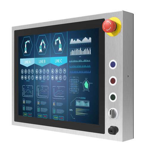 Monitor LCD - R19L100-SPM1-B - Winmate, Inc. - com tecnologia capacitiva projetada / industrial / para aplicações médicas