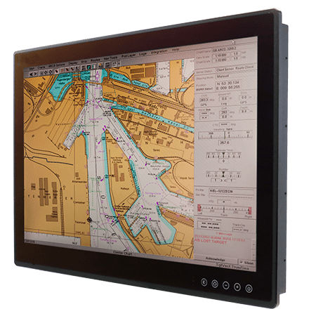 Monitor marítimo - W24L100-MRL1FP - Winmate, Inc. - com tecnologia capacitiva projetada / com tela sensível ao toque multitouch / para visualização
