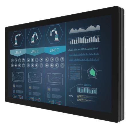 Monitor com tela sensível ao toque multitouch - W27L100-PCA1 - Winmate, Inc. - com tecnologia capacitiva projetada / LCD / industrial