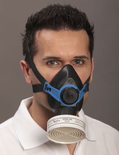 Máscara de proteção semifacial - Polimask 330 - EKASTU Safety - de 1 filtro / com encaixe de rosca