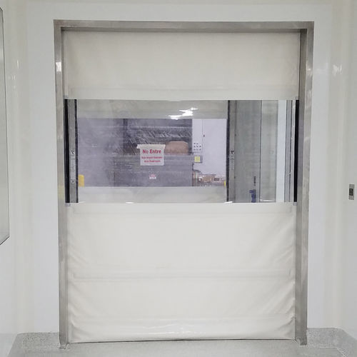 Persiana para ambiente interno - ISO-Clean® Roll-Up - Rite-Hite - com motor elétrico / em aço inoxidável / automática