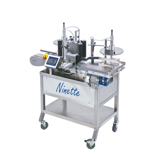 Rotuladora semiautomática - Ninette Auto - CDA - para produtos químicos / para garrafas / para aplicação lateral