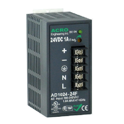Fonte de alimentação elétrica para trilho DIN - AD1024F series - Acro Engineering inc. - CA/CC / com múltiplas saídas / robusta