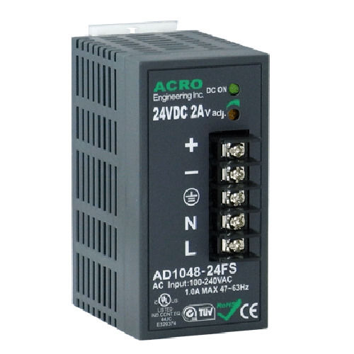 Fonte de alimentação elétrica para trilho DIN - AD1048FS series - Acro Engineering inc. - CA/CC / com múltiplas saídas / robusta