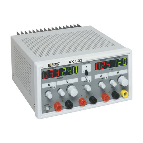 Fonte de alimentação elétrica de mesa - AX503 - AEMC Instruments - CC/CC / com três saídas / ajustável