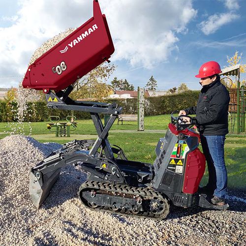 Minidumper de esteiras - C08 Hi Tip - YANMAR COMPACT EQUIPMENT EMEA S.A.S. - a diesel / com sistema de descarga frontal / com caçamba elevatória