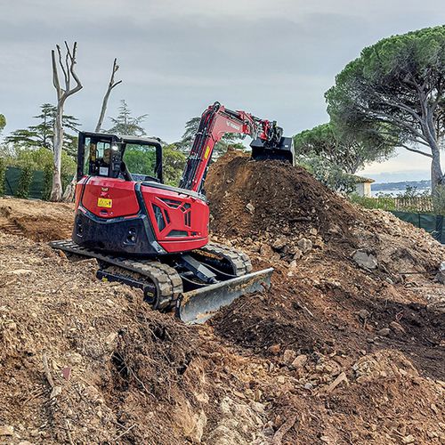 Escavadeira de médio porte - SV100-7 - YANMAR COMPACT EQUIPMENT EMEA S.A.S. - de esteiras / a diesel / para construção civil