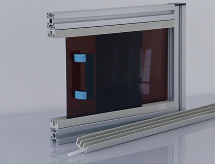 Perfil em PVC - 7.51 series - Modular Assembly Technology - para porta de correr