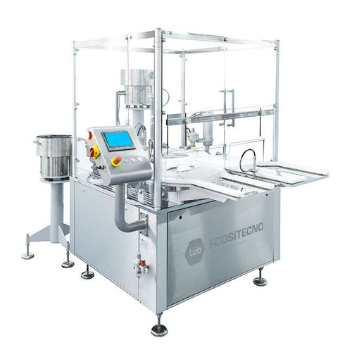 Envasadora/tampadora rotativa - Hull i-Dositecno Microline - SP Scientific Products - para a indústria farmacêutica / para câmara de autoclave / para frasco