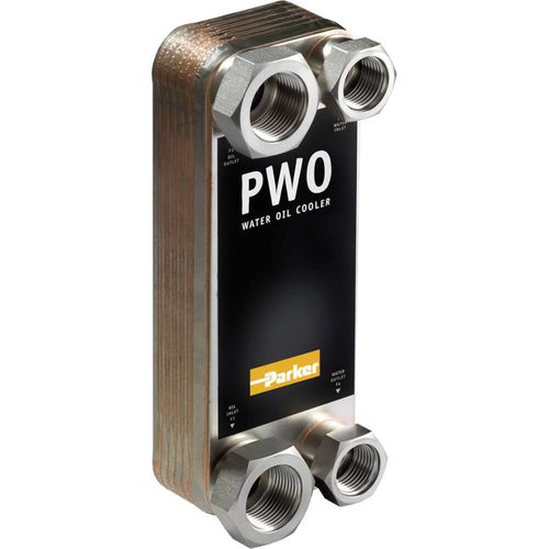Trocador de calor de placas brasadas - PWO - Parker Hannifin France SAS - água-óleo / em aço inoxidável / em cobre