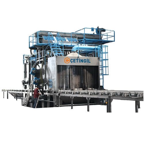 Jateadora de granalha com transportador de rolos - SK series - Cetingil Machinery Industry - de turbina / de chapas