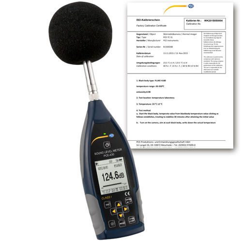 Sonômetro integrador - PCE-430-ICA - PCE Deutschland GmbH - analisador / classe 1 / digital