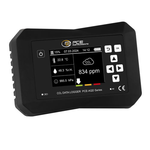 Registrador de dados de temperatura e umidade - PCE-AQD 50A - PCE Deutschland GmbH - de pressão barométrica / CO2 / com display