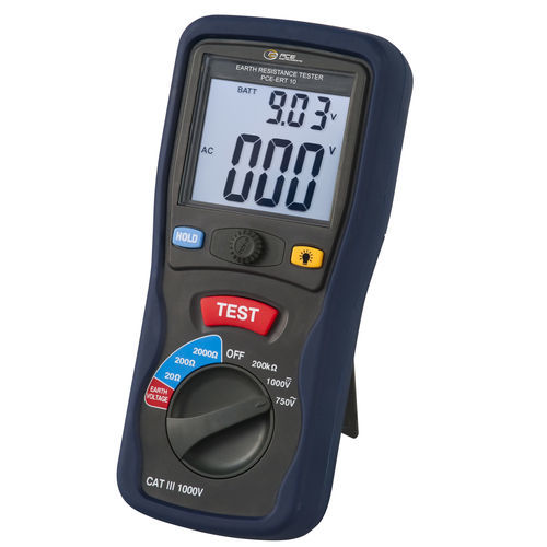 Testador de resistência de terra - PCE-ERT 10 - PCE Deutschland GmbH - de tensão / de bateria / de mão