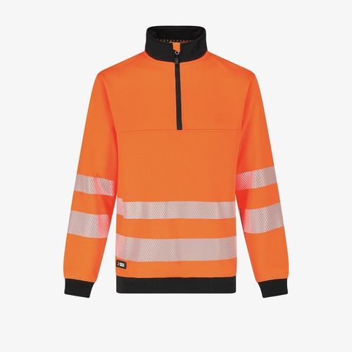 Blusa de moletom sem capuz de trabalho - SCUHVSWTR - Safety Jogger Works - de alta visibilidade / em poliéster / em algodão