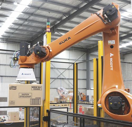 Paletizador compacto - Scott Automation - robótico / de bandejas / para bolsa