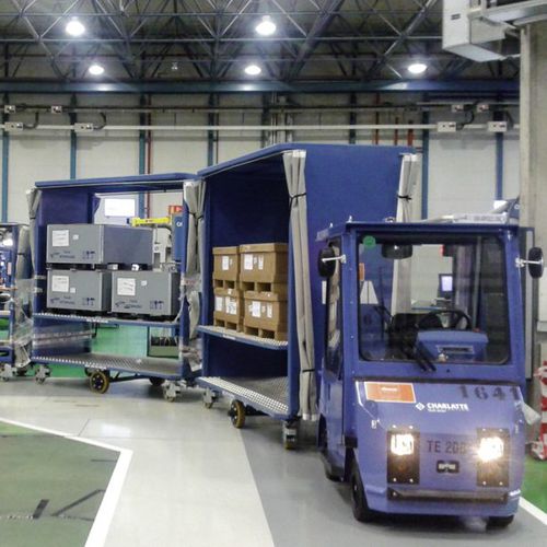 Carreta para armazém - DTA - com 3 eixos / para movimentação de cargas pesadas