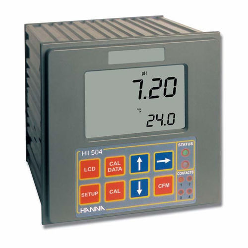 Medidor de pH fixo - HI-504 series - NEURTEK - de processo / com display LCD