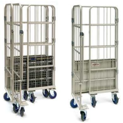 Container aramado com rodas encaixável - LECQ EQUIPEMENT