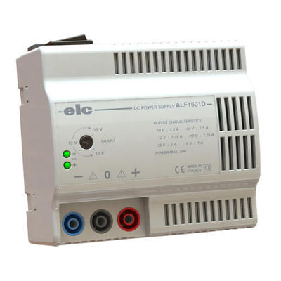 Fonte de alimentação elétrica para trilho DIN - ALF1501D - ELC construction électronique - de mesa / CA/CC / com saída simples