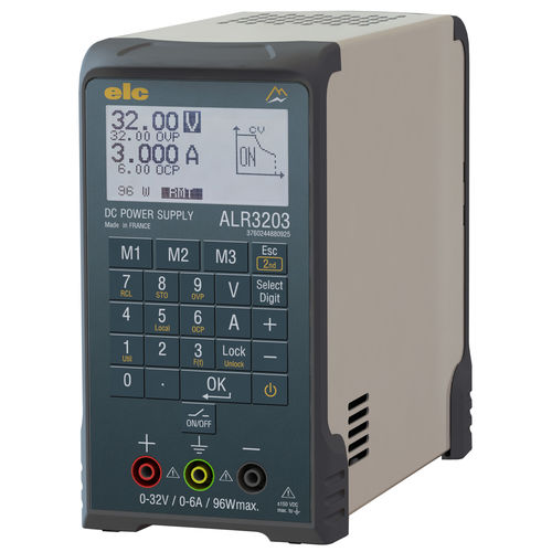 Fonte de alimentação elétrica programável - ALR3203 - ELC construction électronique - de mesa / CA/CC / ajustável
