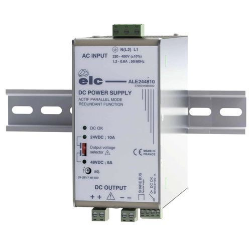 Fonte de alimentação elétrica para trilho DIN - ALE244810 - ELC construction électronique - CA/CC / com saída simples / regulada