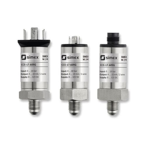 Transmissor de pressão para circuito de refrigeração - CCE-17.609G series - SIMEX Sp. z o.o. - absoluta / de membrana / 4–20 mA